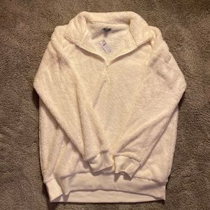 Fuzzy 3/4 Zip Pullover